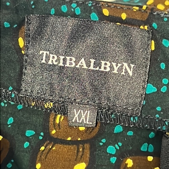 TRIBALBYN Womens African Abstract Off Shoulder Bell Sleeves Romper Size XXL - Picture 15 of 16